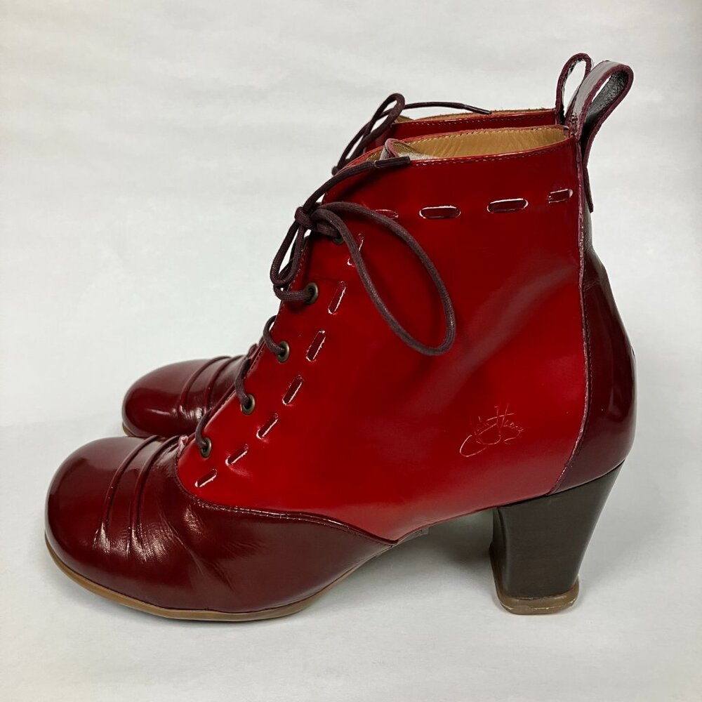 *BRAND NEW!* Fluevog 2008 Operetta BARTOLI Booties, Wine, Size 9! Super cute!!! - Picture 5 of 15